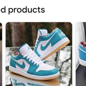 BARCELONA JORDANS Blue and White MEN 9 ladies 10/10.5 NWT